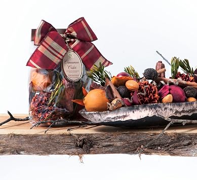 Aromatique Cinnamon Cider Scented Potpourri Bag 14oz - Decorative Home Fragrance Sachet Dried Flowers, Long Lasting Room Air Freshener Deodorizer Perfect Fall Decoration or Catchall Bowl Filler Decor