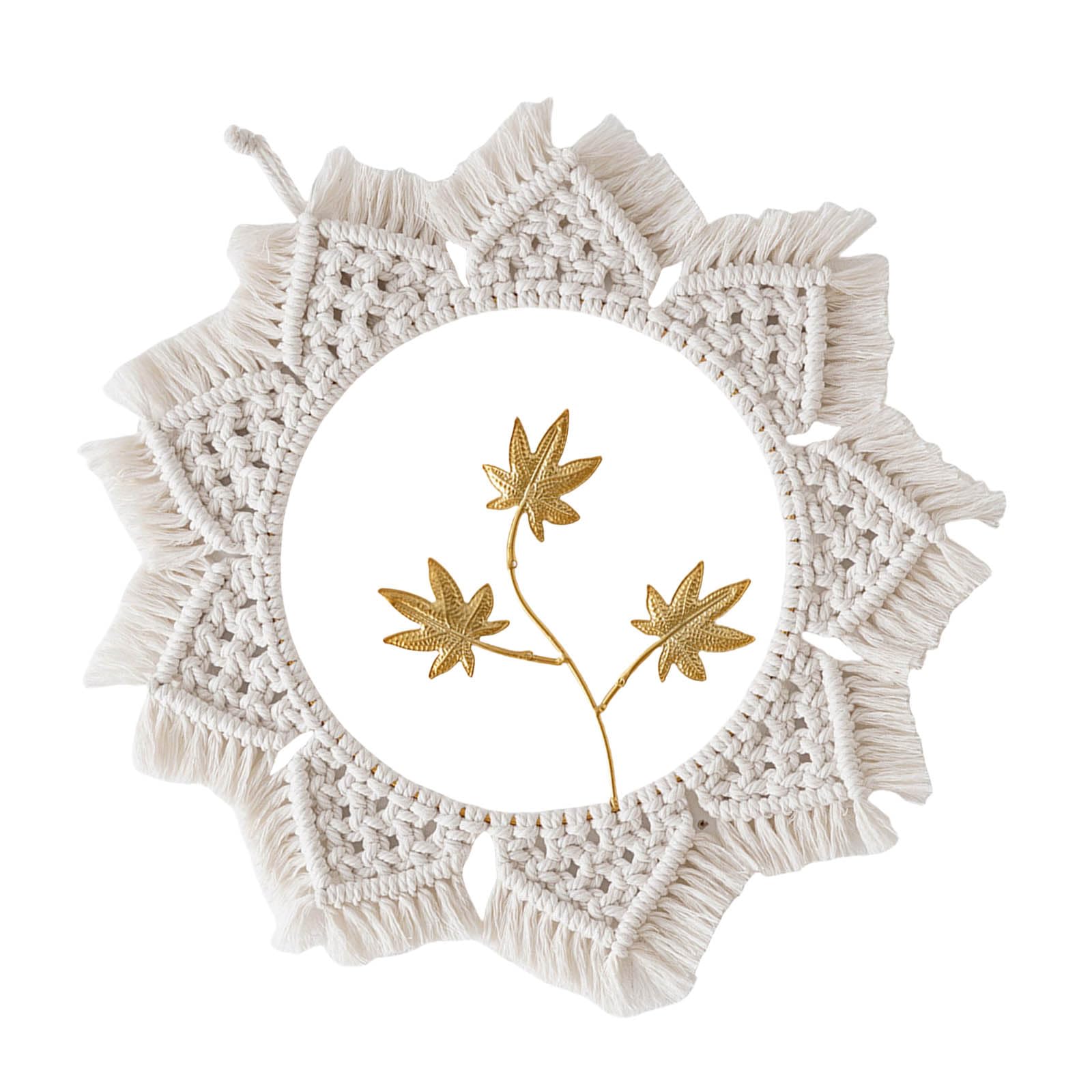 Tsophreniq Macrames Wall Hanging Tapestries with Devil Eye and Handwoven Decors Cotton Tassels Ornament for Home and Wedding Handwoven Wall Tapestries