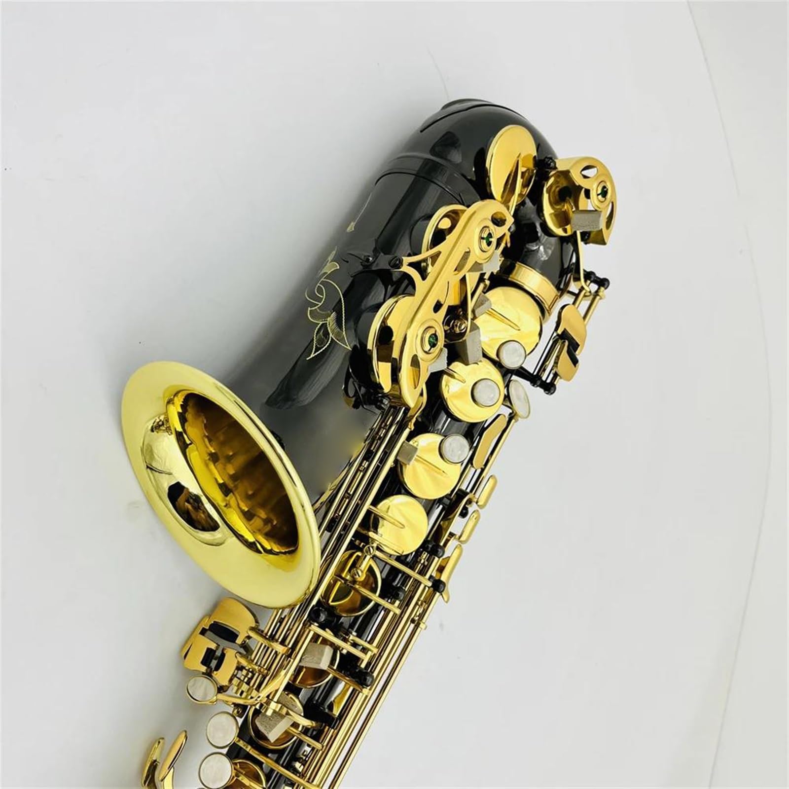 Saksofon Altowy Mosiądz Czarny Nikiel Złoto Eb Tune Sax Instrument Muzyczny Z Etui profesjonalny Saksofon (Color : Leather bag)