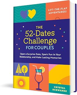 The 52-Dates Challenge for Couples: Open a Surprise Date, Spark Fun in Your Relationship, and Make Lasting Memories, Perfect Wedding Gift for Couples