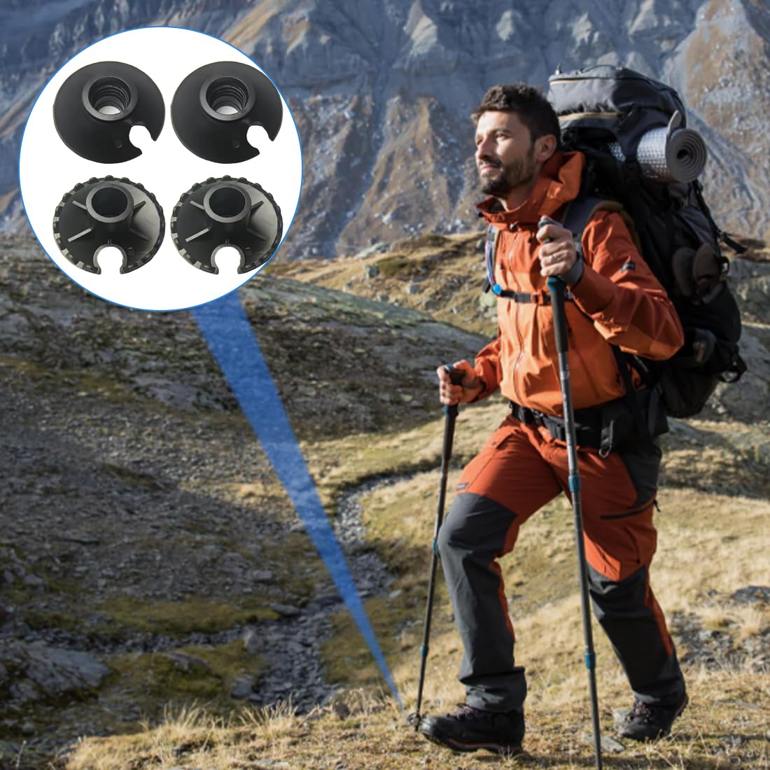 Paniers Boue Bâtons Randonnée 2 Pièces - Paniers Ski Neige Ronde Protection Pointes