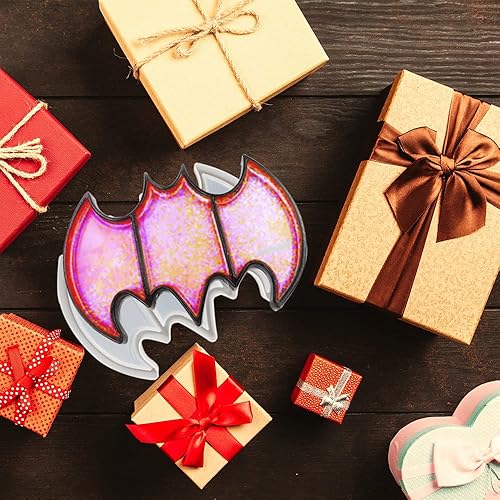 Miniatura 7 de Molde de resina para caja de murciélagos, molde de silicona para bandeja de almacenamiento de Halloween, molde de cenicero de murciélago, molde de
