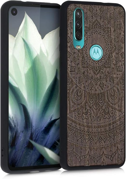 Amazon.com: kwmobile Wood Case Compatible with Motorola One Action - Phone  Case with TPU Bumper - Indian Sun Dark Brown : Cell Phones \u0026 Accessories