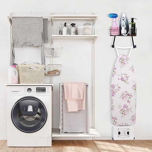 Miniatura 5 de Soporte para tabla de planchar para colgar en la pared, para colgar plancha y tabla de planchar, almacenamiento, decoración y organización para la