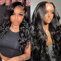 Vista 10 de Pelucas con diadema para mujeres negras, pelucas de cabello humano ondulado para usar y llevar, pelucas sin pegamento, peluca de cabello humano