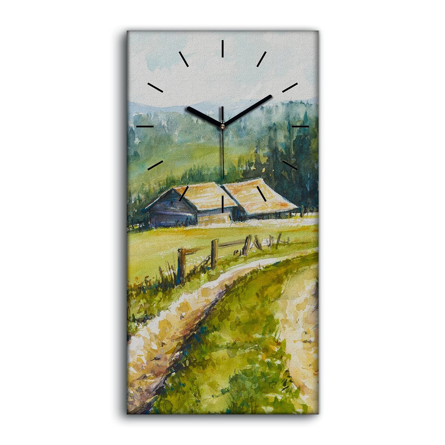 Horloge sur Toile Sans Tic-Tac | Finies les Nuisances Sonores dans votre Chambre 30x60cm