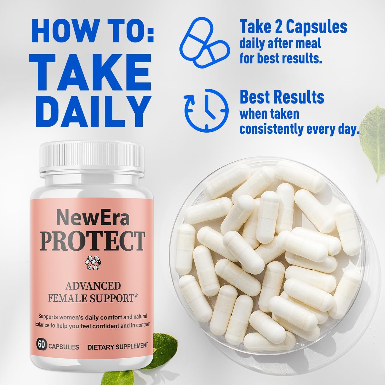 New Era Protect Capsules, Official Newera Protect Pills for Women with All Natural Ingredients, Advanced Formula New EraProtect Womens Health and Wellness Support Vitamin Supplement (60 Capsules) - Image 3