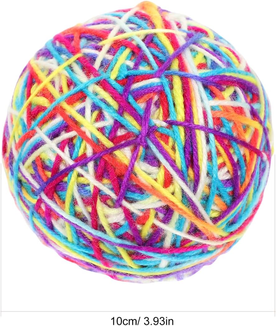 ORFOFE 3Pcs Colorful Cat Balls Wear-Resistant Interactive Kitten Toys for Active Play Compact and Household Cat Accessories for Endless Fun