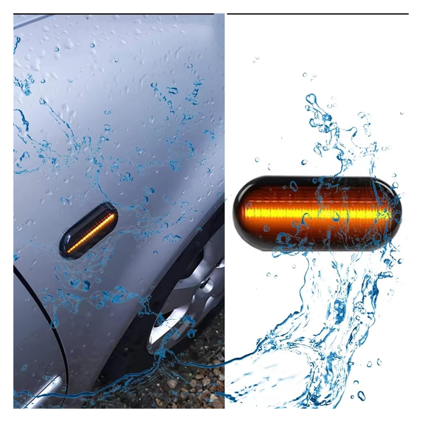 Recambio Intermitente Para SEAT Para Ibiza Para 6L Para Córdoba Para Toledo Para Leon 1993 1994 1995-2008 LED Indicador Lateral Dinámico Señal Giro(Smoked No Dynamic)