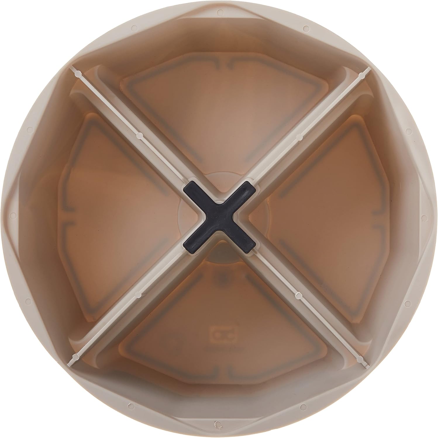 Custom Leathercraft1154 4-Inch High, Full-Round Bucket Tray,Cream White