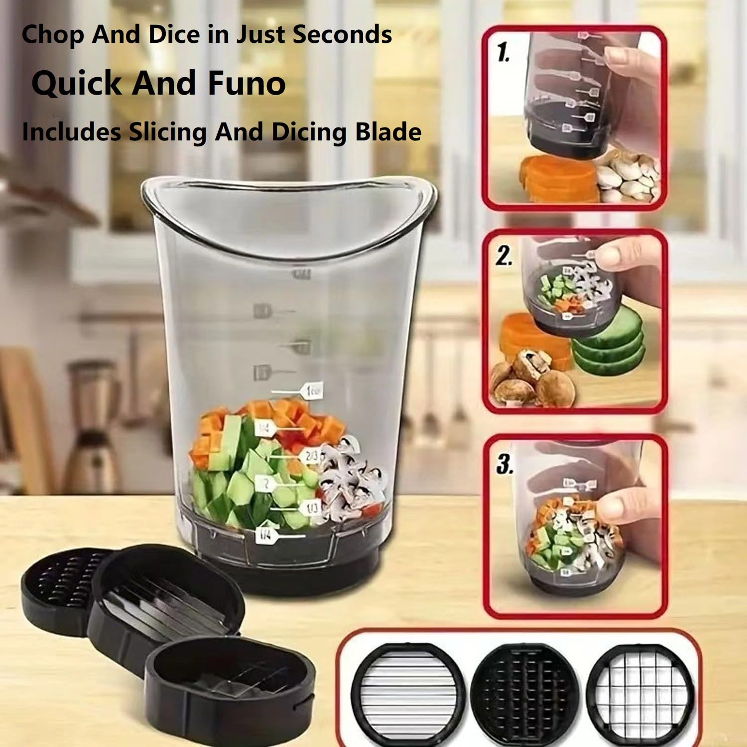 Cup Slicer, Fruit Slicer Cup With Removable Blade & Push Plate, Kitchen Gadget Cup Slicers For Fruits And Vegetables For Salads Mushroom, Strawberry Dicer - Press Design (2)