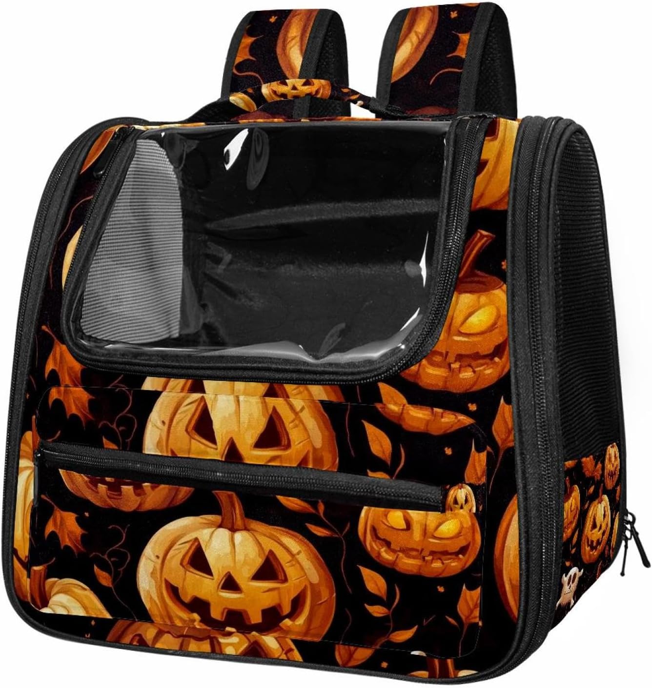 Portable Travel pet Backpack Carrier Hamster Bag Small Dog cat Carrier Breathable Hang Bag, Halloween