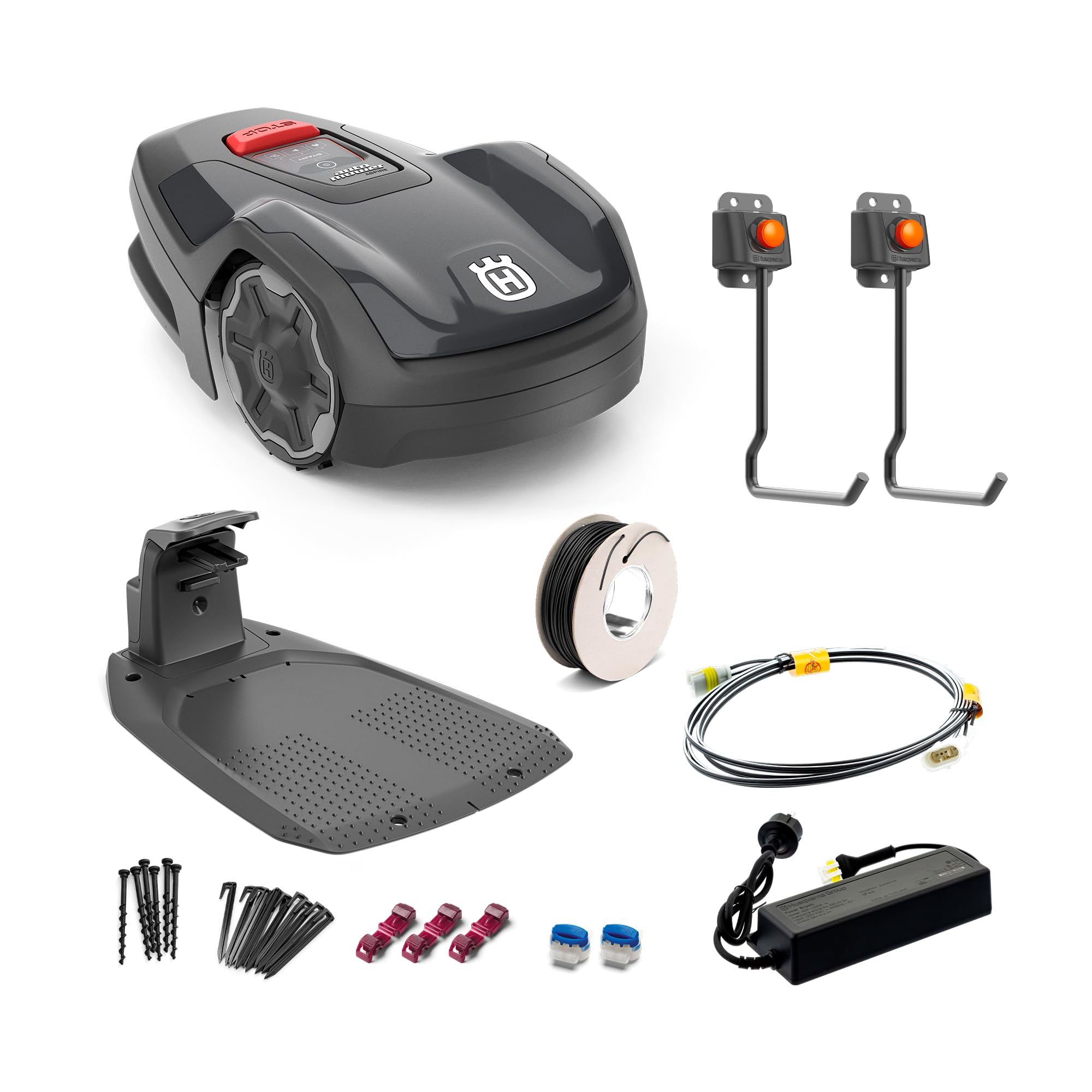 Husqvarna Mähroboter Automower Aspire R4 für 400 m² Fläche I Akku Rasenmäher Roboter, Steuerung per Connect App (inkl. Sprachsteuerung, WLAN, Bluetooth) mit Installations-Kit