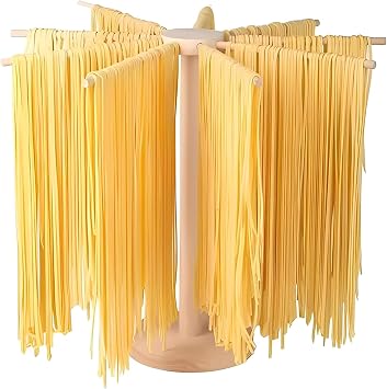 Foldable Pasta Dryer Pasta Dryer with 9 Extendable Rungs Pasta Dryer Pasta Stand Stable Handmade Noodle Hanging Stand for up to 4.5 kg with Base Foldable for Pasta Noodles