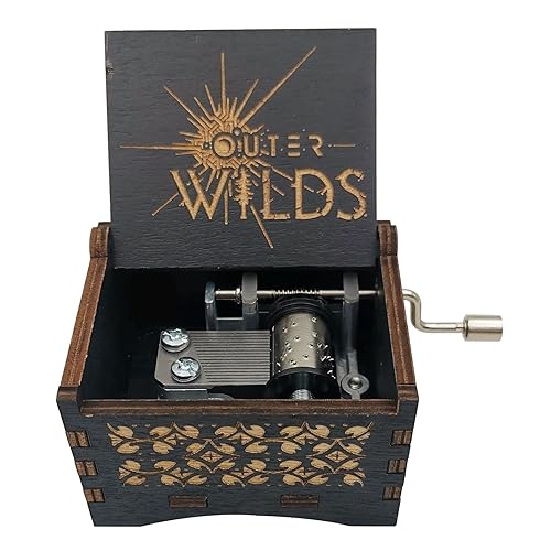 Wooden Hand Crank Music Box Antique Vintage Craft Unique Musical