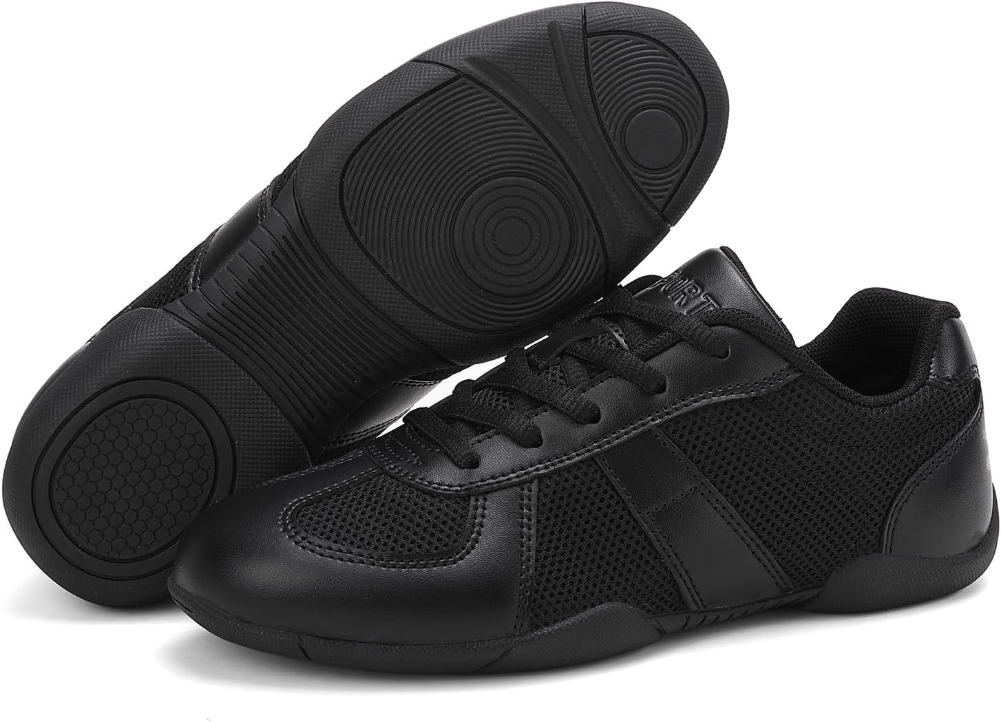 MEIAGDT Cheer Shoes for Women & Girls - White Youth Cheerleading Shoes with Non-Slip Grip Lightweight Athletic Dance & Training Shoes for Indoor Comfortable for Competition, Practice