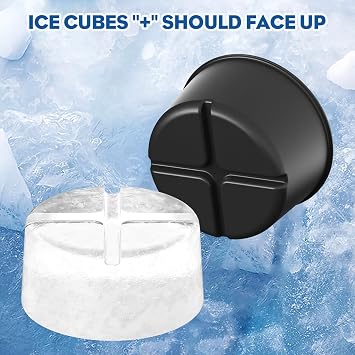HOZODO Ice Mold Accessory for KitchenAid Shave Ice Attachment, 8-Pc | Reusable Plastic Ice Molds with Lids for KitchenAid Ice Shaver Accessory, Freeze Water, Juice or Milk, Dishwasher Safe