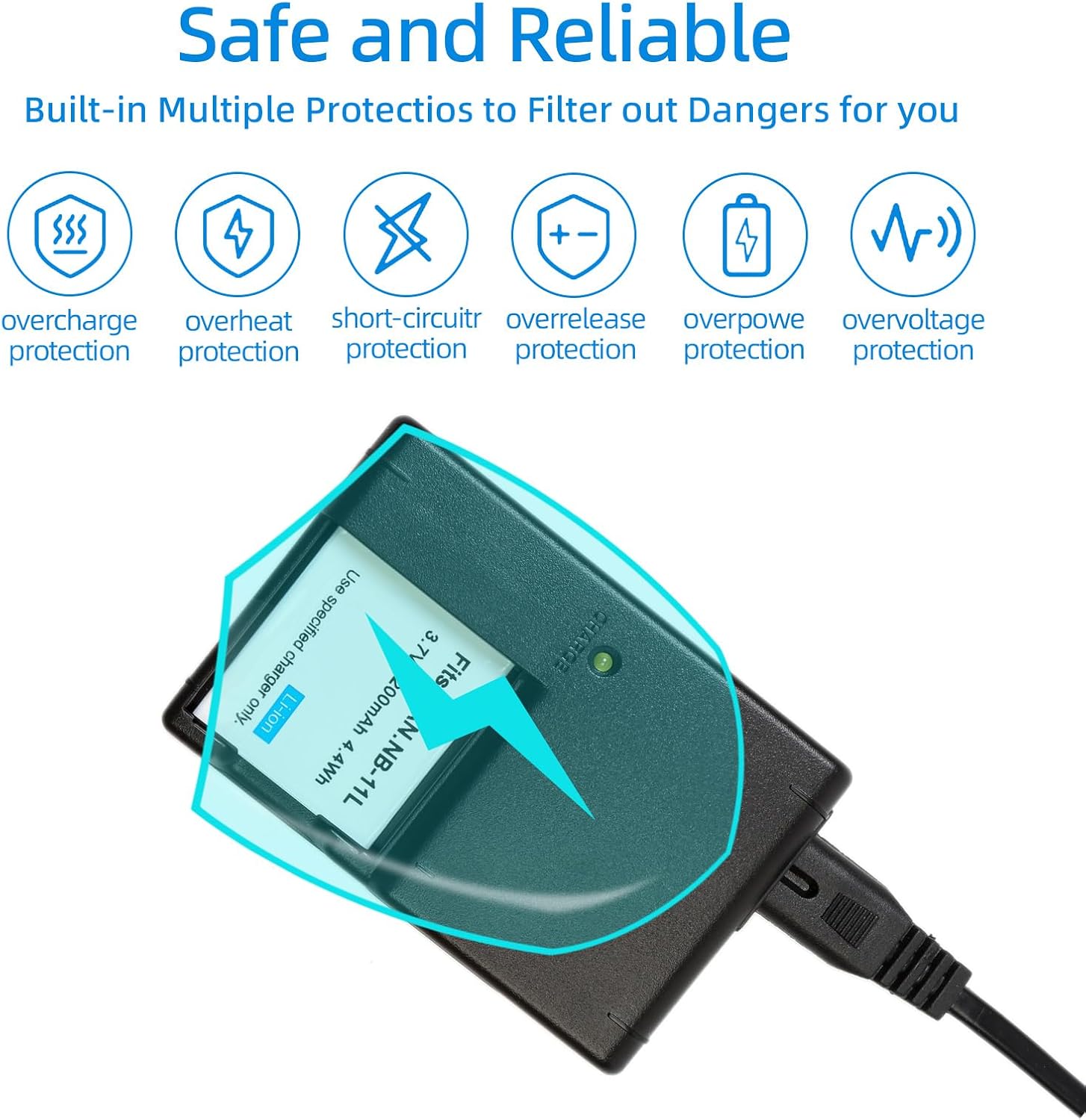 NP-BG1 Battery Charger for BC-CSG BC‑CSGB NP‑BG1 NP‑FG1 Batteries Compatible with Sony DSC-H3, H7, H9, H10, W120, W130, W150, W170 Camera