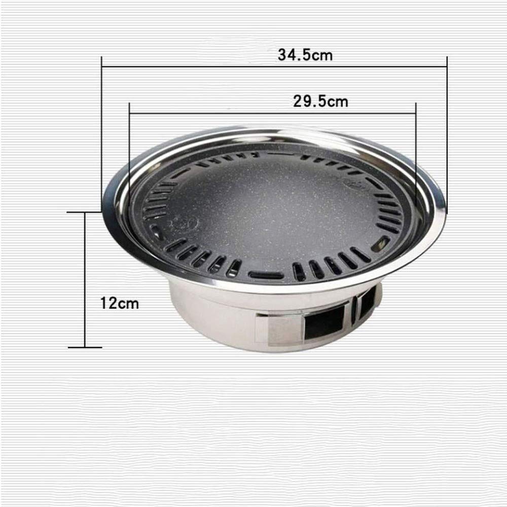 Supporto per barbecue, Il barbecue portatile da picnic rotondo senza fumo all'aperto è stabile e durevole, 34,5 29, 12 cm