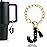 Letter Charm Accessories for Stanley Cup 1 PCS Cute Initial Keychain Handle Charm for Stanley Tumbler for Women Black Letter J