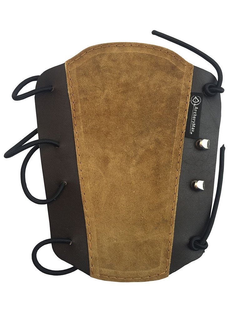 ArcheryMax Brown Non-Ventilated Leather Arm Guard