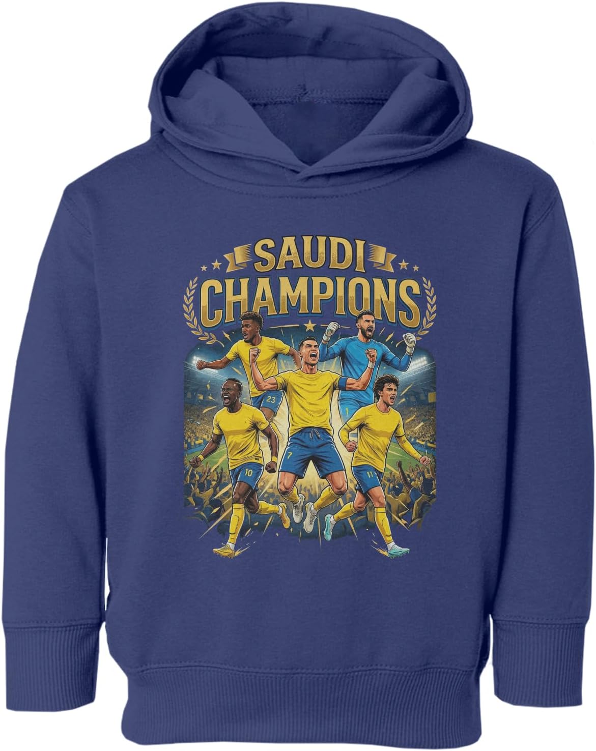 Saudi Champions Design Soccer Fans Inspired Toddler Hooded Sweatshirt