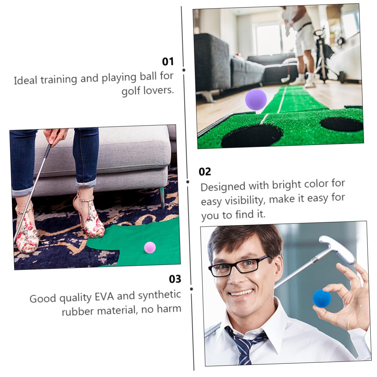 Sosoport 10 Uds para Practicar Golf De Tren De Práctica Pelota Hinchable Interior Eva