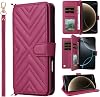 Funda compatible con ZTE Avid 589 / Avid Z589 / Z5158, funda tipo billetera con tapa abatible, soporte y doble ranura para tarjetas, roja 1
