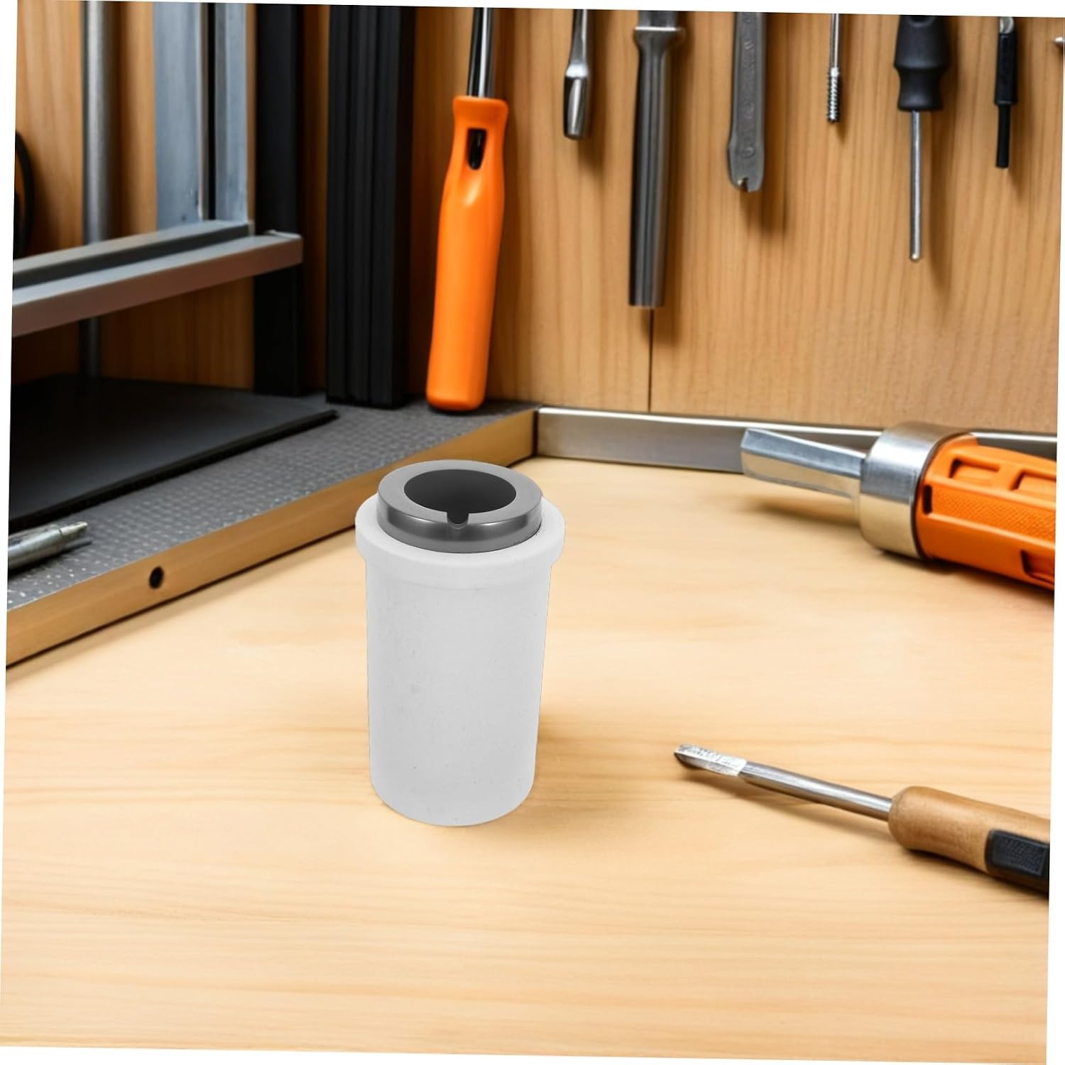 2pcs 2.5kg Graphite Crucibles Melting Cup Set Quartz Outer Sleeve, High Temp Metal Melting Tools for Gold Silver Jewelry Casting and DIY Smelting Furnace
