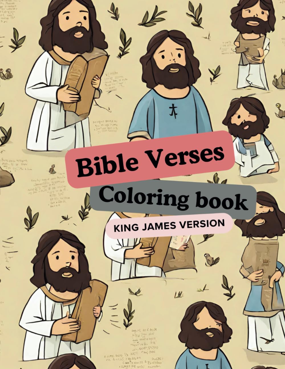 Bible Verse Coloring Book for Kids KJV: 26 Short & Inspirational King James Bible Verses and Christian Images with description for kids to Color