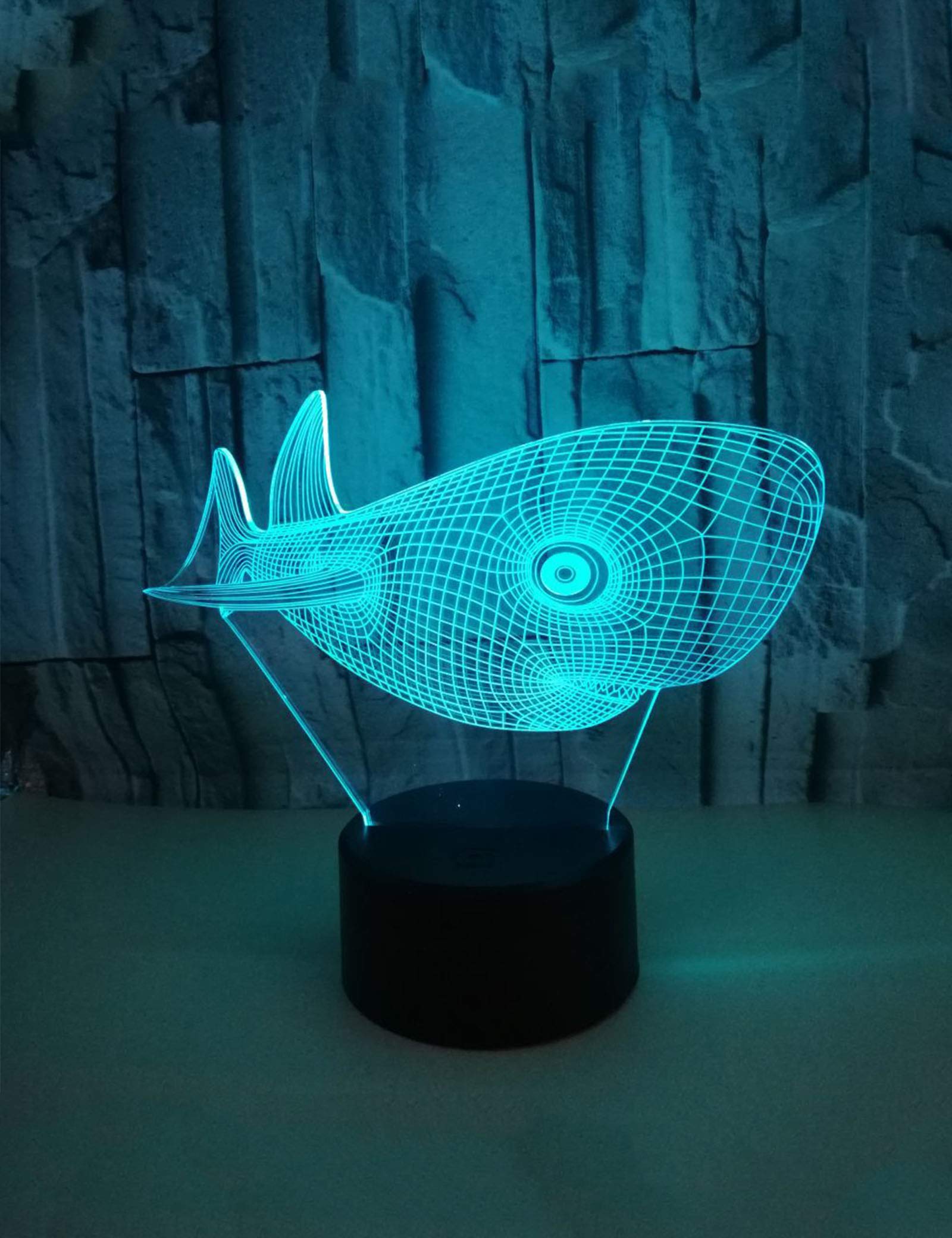 3D Night Light LED 16 Colors Changing with Remote Control,Illusion Lamps Animal Series Best Birthday Gifts for Kids Boys Teen(Ocean Whale)