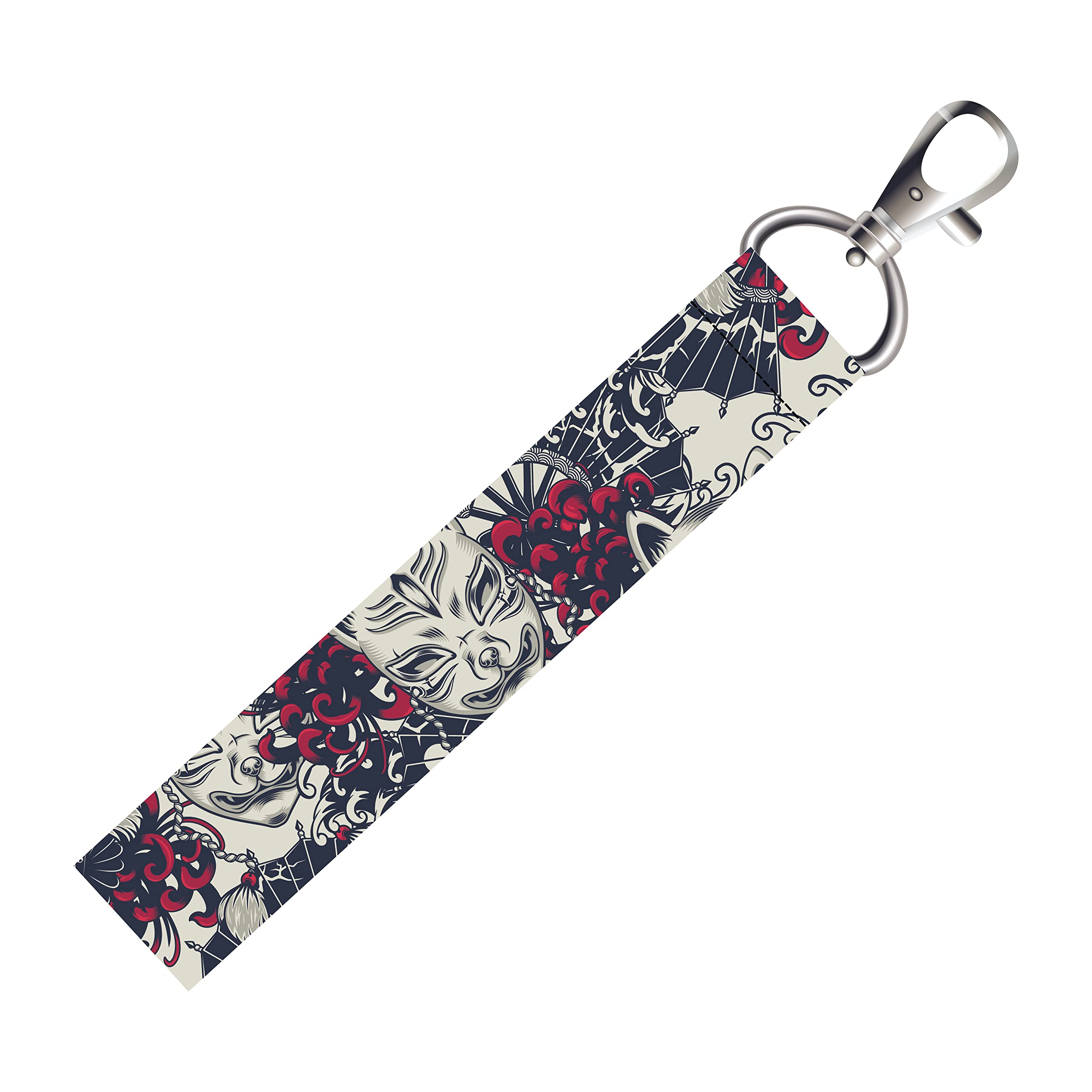 Trippy Pattern Lanyard Bag Tag with Swivel Lobster for Gift Luggage Bags Backpack Laptop Bags L X H 5 X 0.8 INCH-image-21