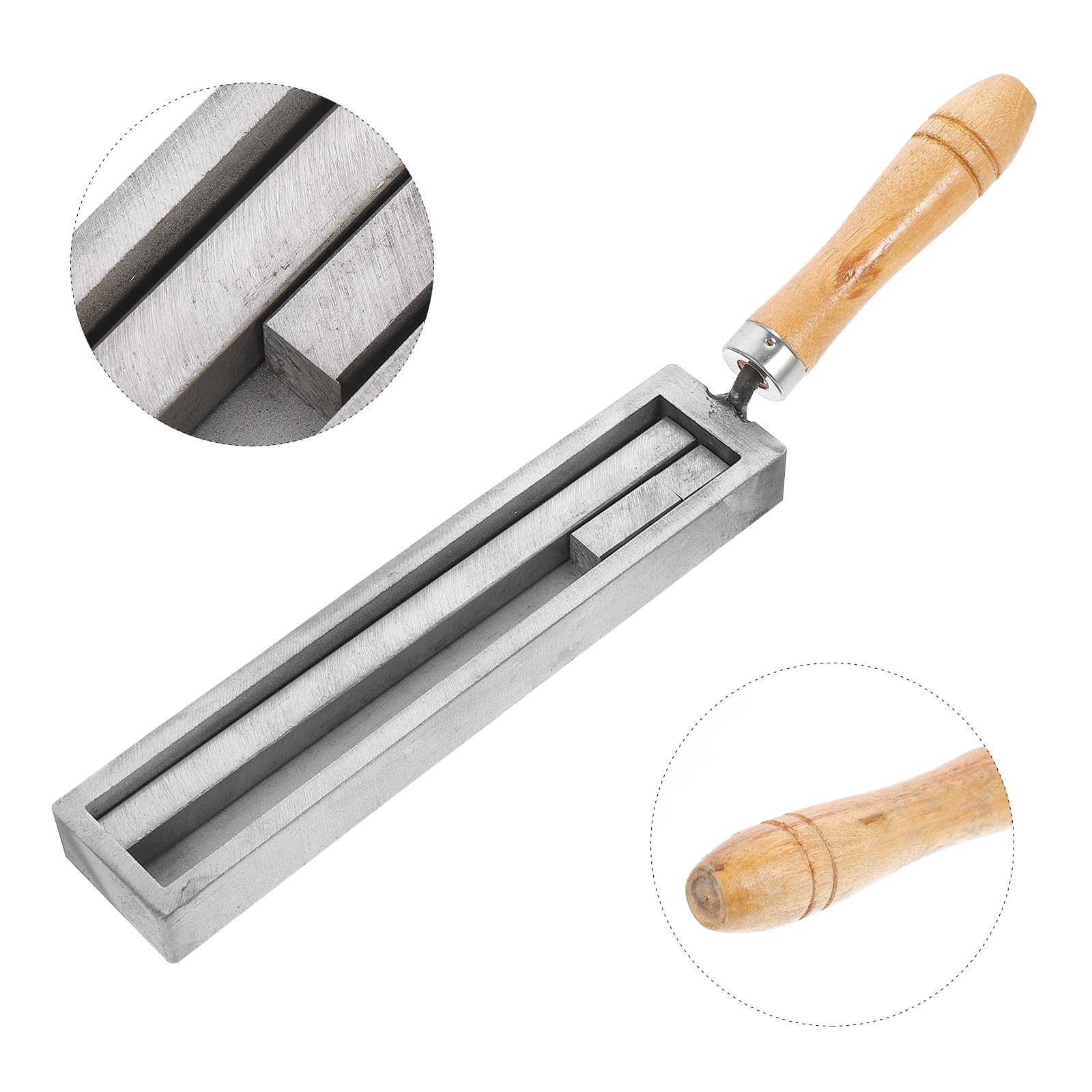 Healvian Molde para Fundición de Lingotes de Hierro para Oro y Plata Ranura para Derretir Plata, Diseño Cómodo y Refinado para Fundición y Bricolaje