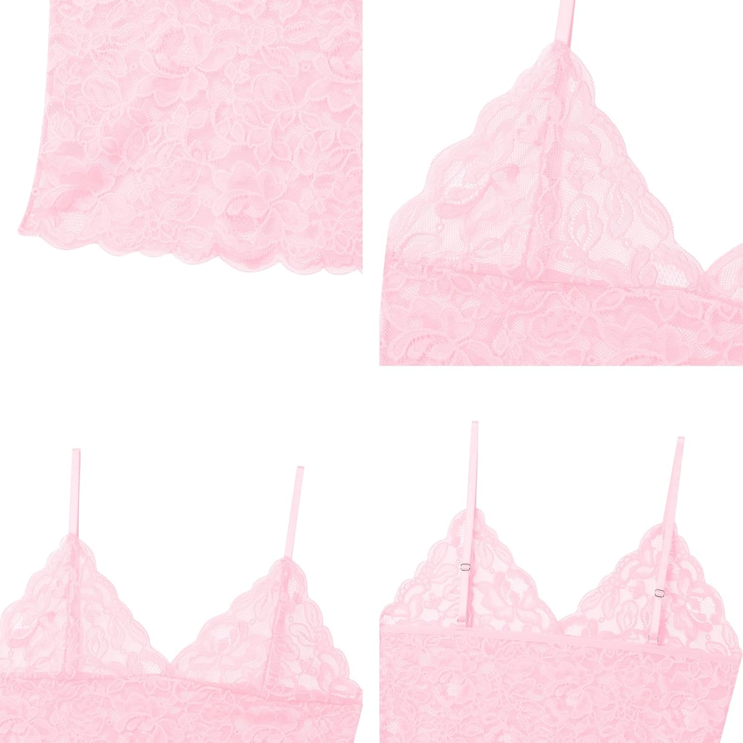 ABAFIP Men’s Lace Cami Top Floral Sheer Camisole Ruffle V-Neck Sleeveless Shirt See Through Undershirt - Image 6