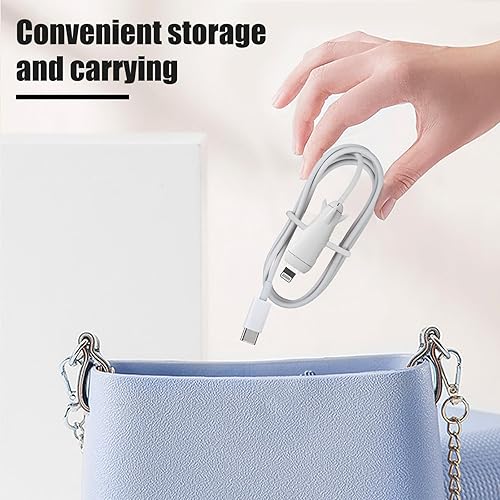 Miniatura 6 de CameCosy Funda protectora de cable 2 en 1 compatible con iPhone, Android, cable USB tipo C, 2 piezas de silicona estirable para ahorro de cables de