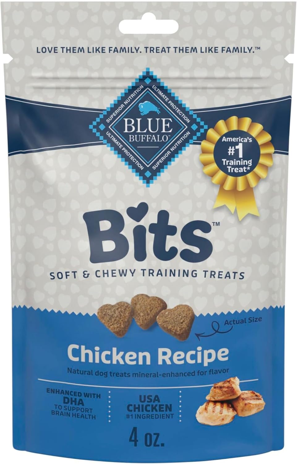 Blue Buffalo Bits Soft Dog Treats for Training, Made...