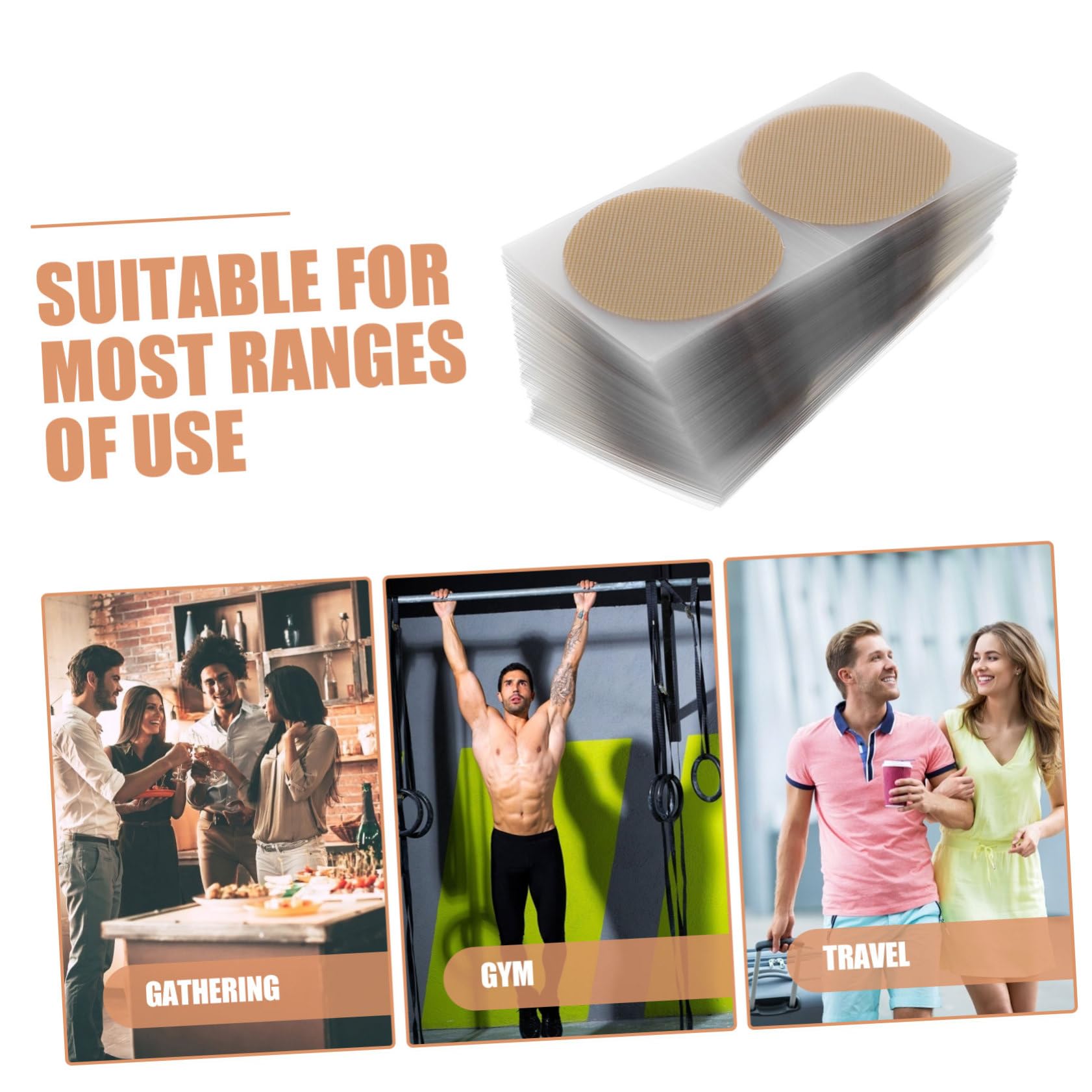 COSMEVIVI 3sets Invisibility for Guards Comfortable Pasties for Training Male Pads 150pairs*3