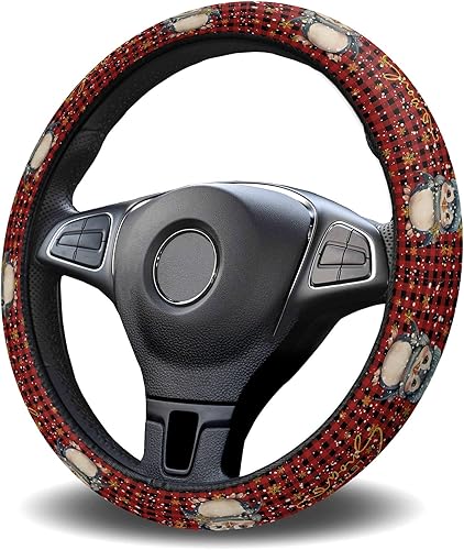 Funda protectora para volante de automóvil, diseño de pingüinos de Feliz Navidad, funda protectora elástica para vehículos, camiones, SUV, disponible en Yaxa Peru