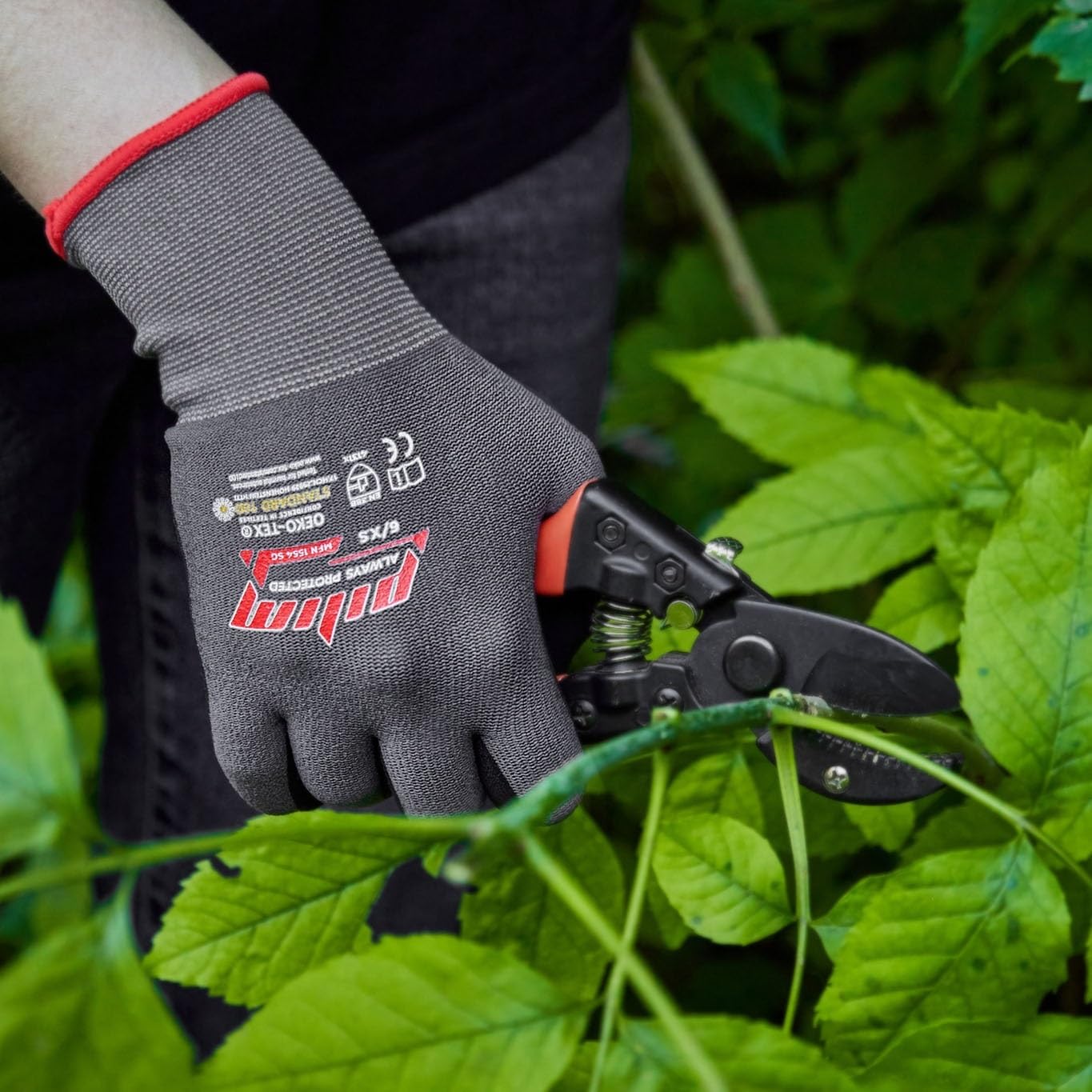 Guantes de seguridad de nitrilo Microfoam - Guantes antideslizantes muy resistentes para construcción, jardinería y mecánica