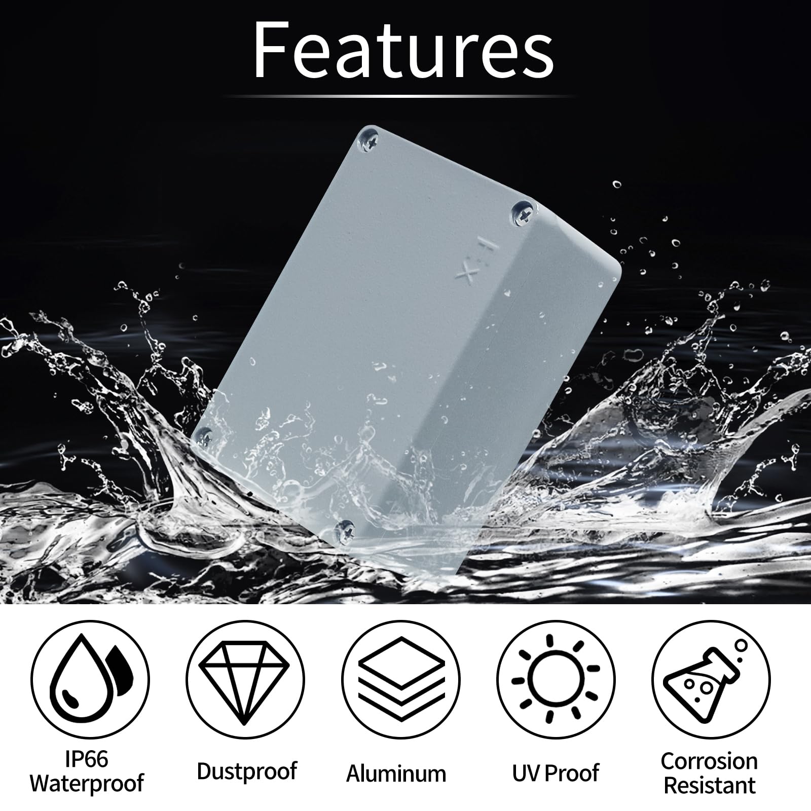 Aluminum Project Box - Weatherproof Electrical Enclosure -2 Aluminum Project Box - Weatherproof Electrical Enclosure -2