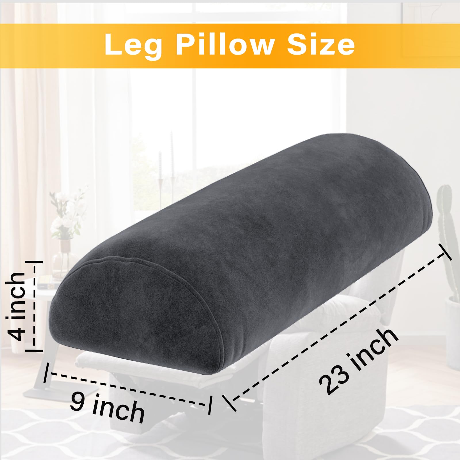 KAAMOS Coussin repose-jambes inclinable en demi-lune en mousse pour dormir - Coussin d'élévation pour lit inclinable, chaise, canapé (1 pièce) (bleu