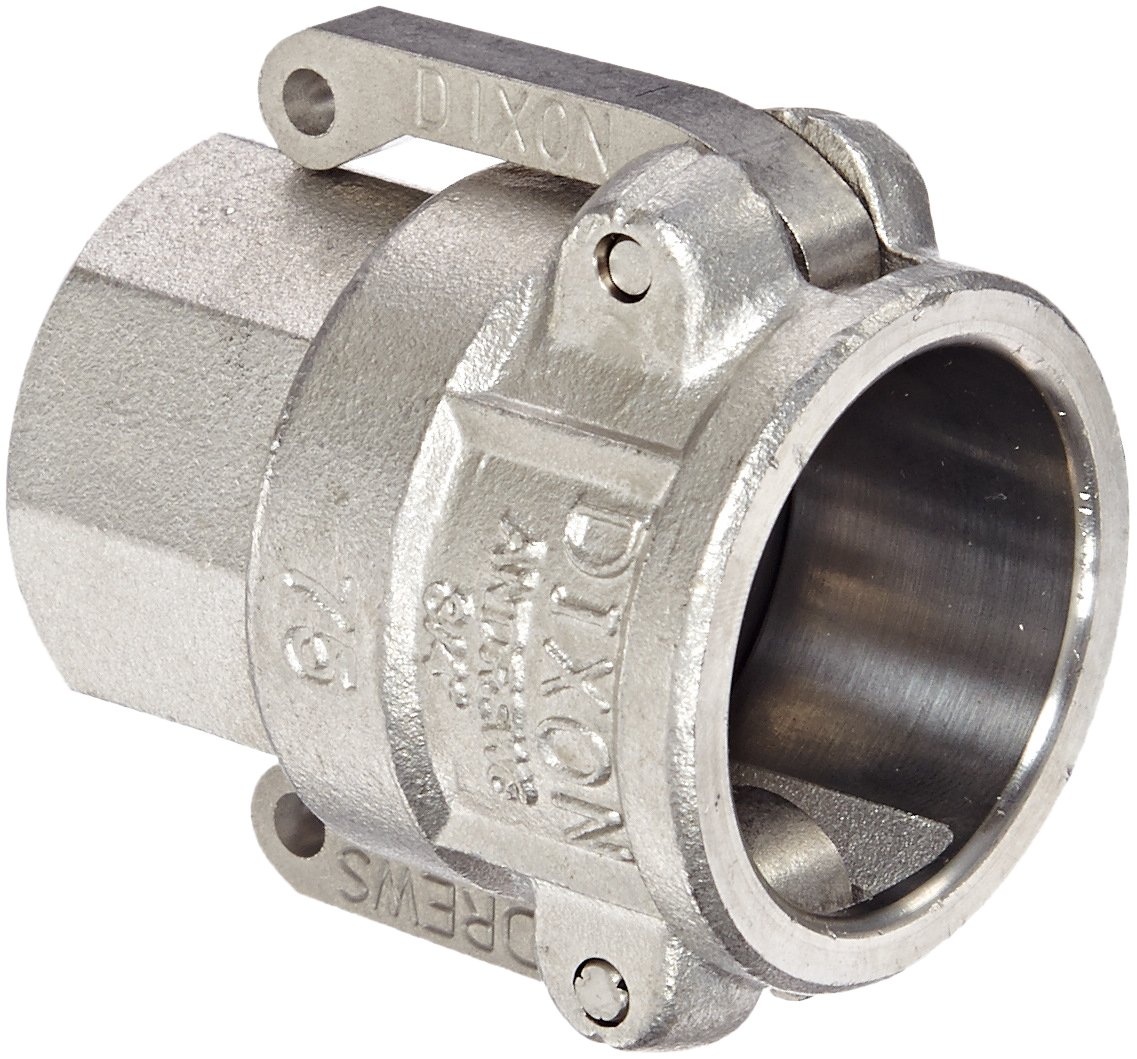 Dixon 75-D-SS Stainless Steel 316 Type D Cam and Groove Hose Fitting, 3/4" Socket x 3/4" NPT Female