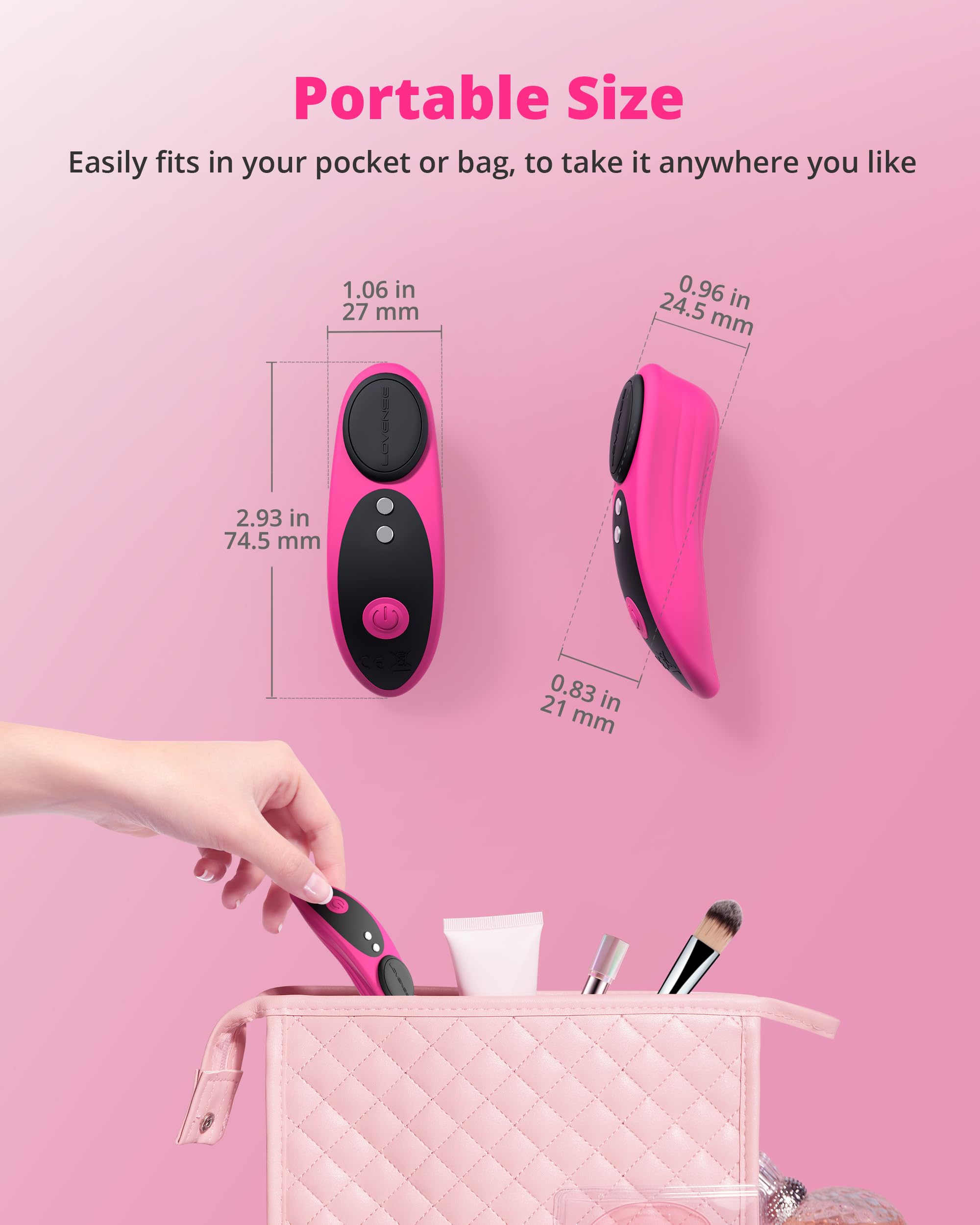 LOVENSE Ferri Vibrating Panties, Magnetic Mini Wearable Clit Vibrator with Remote Control Long Distance for Female Couple Sex Toy & Games Clitoral Stimulator Massager, Discreet, IPX7 Waterproof