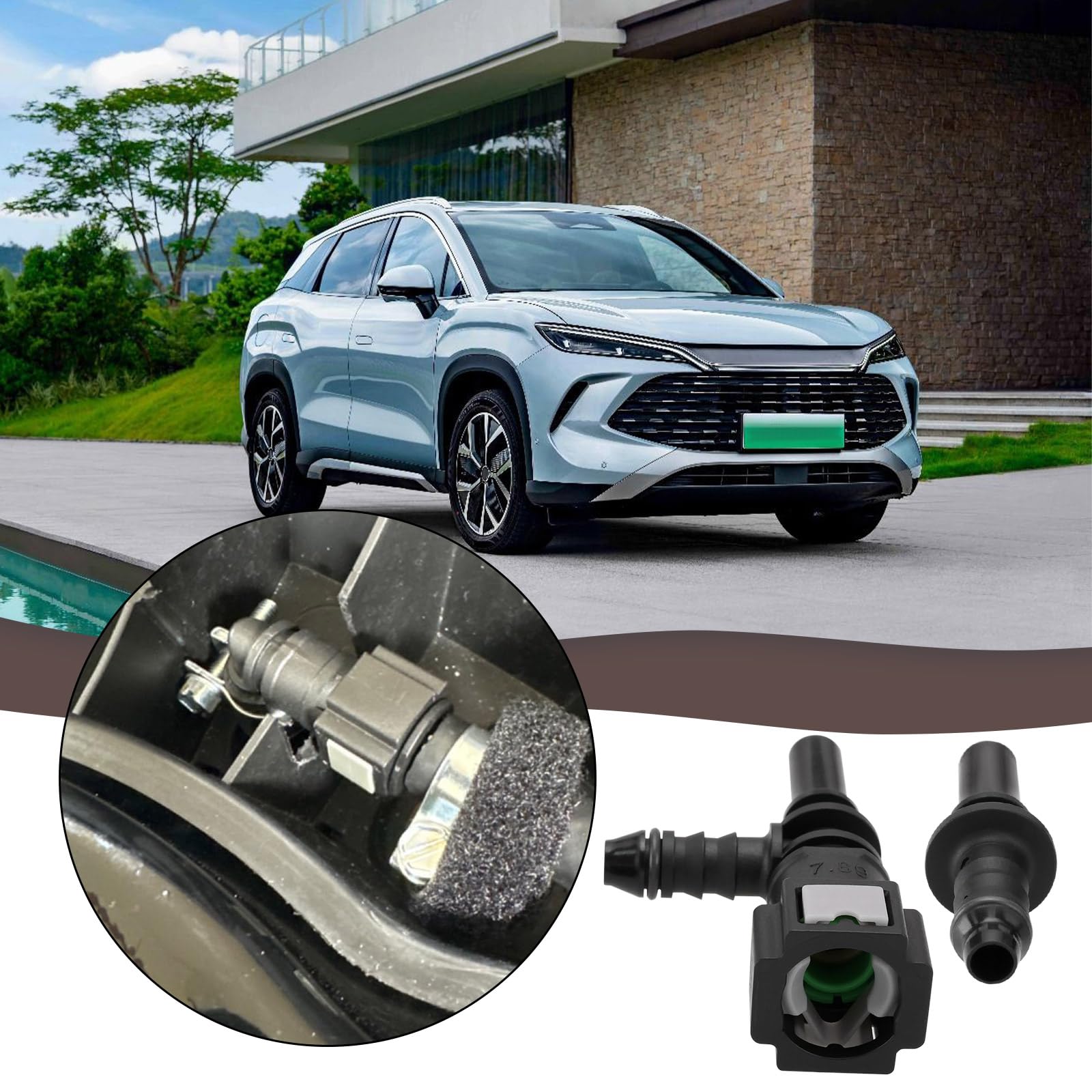 Connecteur Rapide Carburant ID6 Coudé Et Droit - Nylon, étanche, Pour Tuyaux 6-8 Mm, Déconnexion Facile