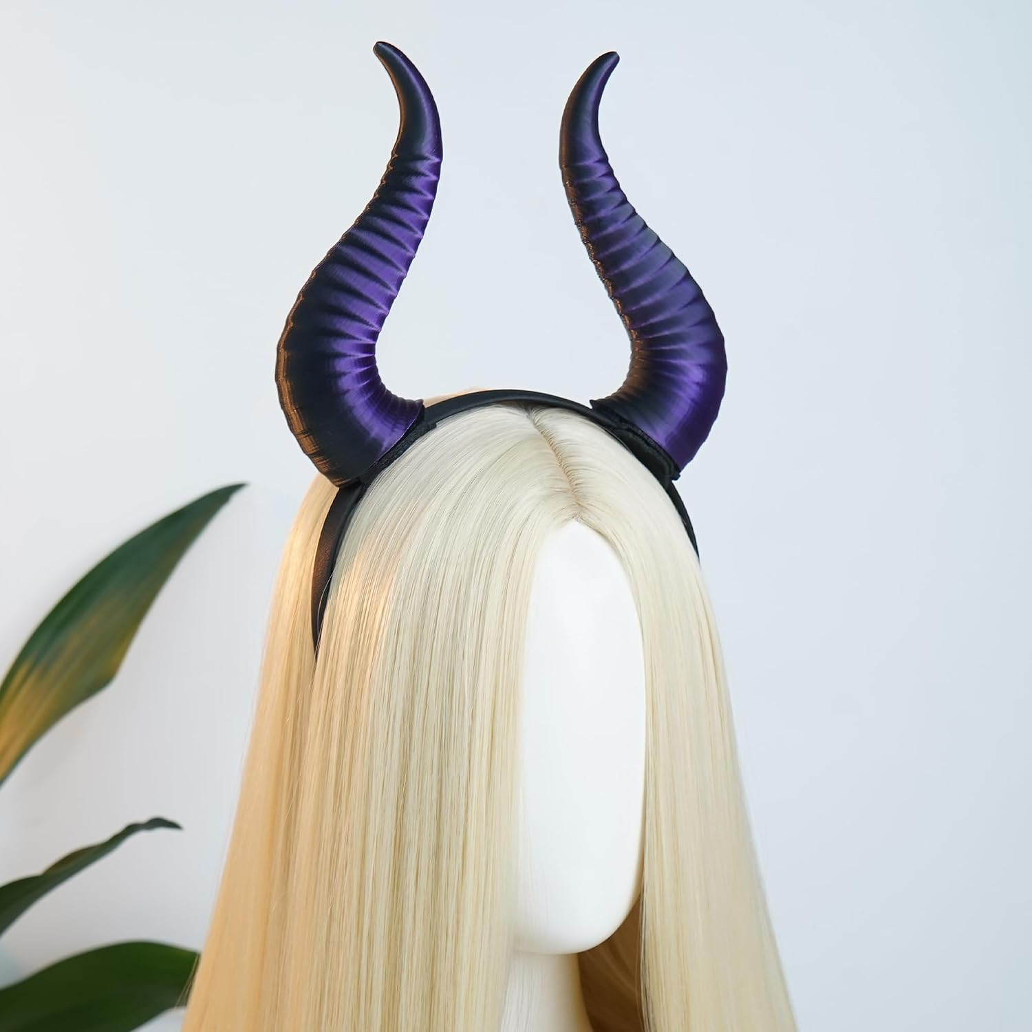MOSTORY 3D Demon Horns Headband for Women Men Cosplay, Dark Devil Horns Headband for Adult Halloween Costume (Detachable)