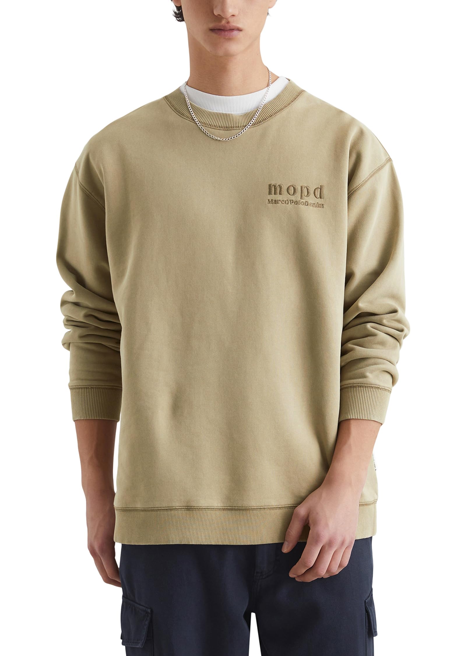 Marc OߴPolo Denim Men's Relaxed Fit Organic Cotton Sweatshirt, Green (Dusky Green), XXL