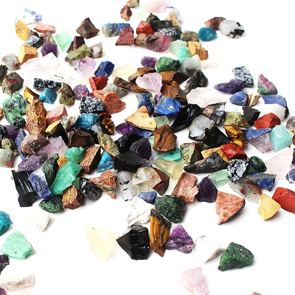 ERNZI Beautiful Crystal 50g Natural Mini Mixed Rough Rock Raw Colorful Crystal Stone Study Specimen ReikiGarden Aquarium Decor (Color : 30g, Size : Mixed Rough Stone)