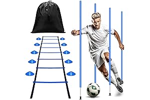 Agility Training Poles and Ladder Set for Soccer
