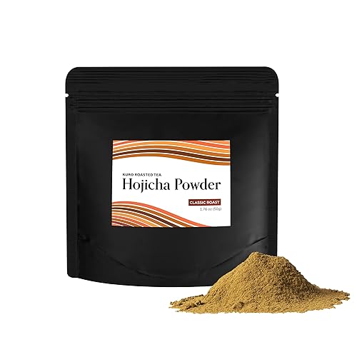 Kuro Roasted Tea Hojicha - Polvo de té verde tostado de Kagoshima, Japón (tostado clásico) JAS Organic - (50 g 1.75 oz)