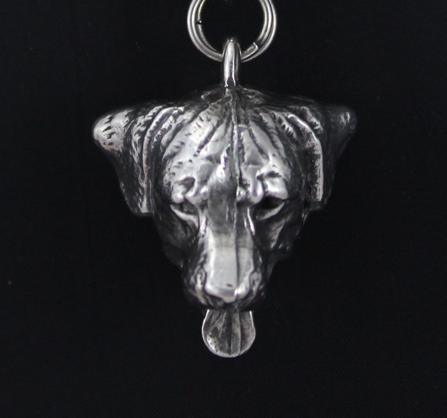 Art-Dog Collection Dog Pendant on Silver Thread - Handmade Dog Necklace with ZnAl Base and Silver Coating – Silver Dog Necklaces for Men and Women – Dog Breeds Jewelry – Rottweiler 3d